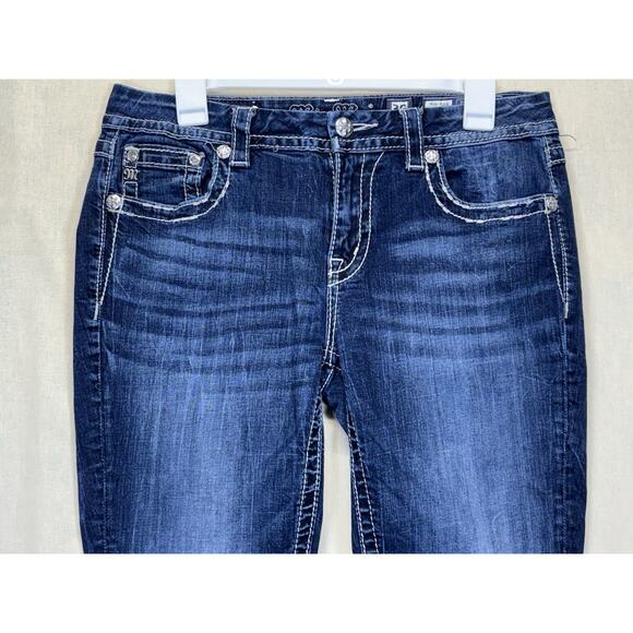 Miss Me Dark Blue Straight Leg Jeans - Picture 2 of 16